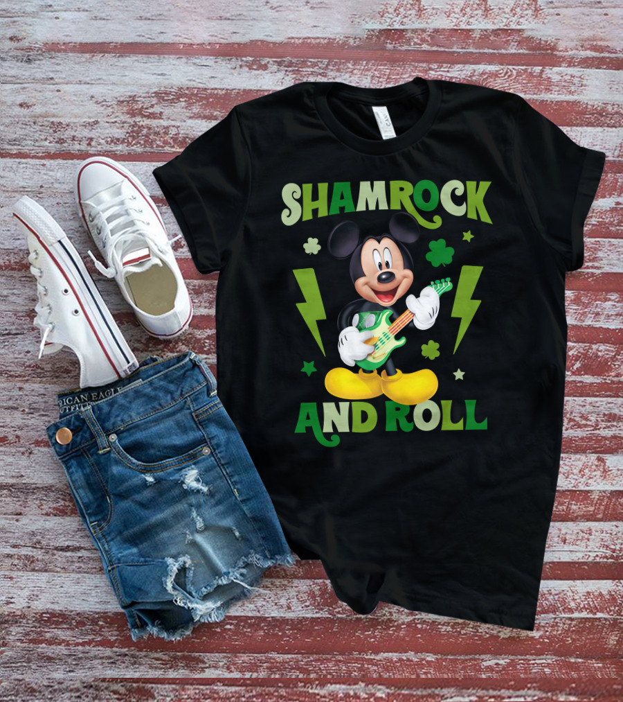 Shamrock And Roll Mickey T-Shirt