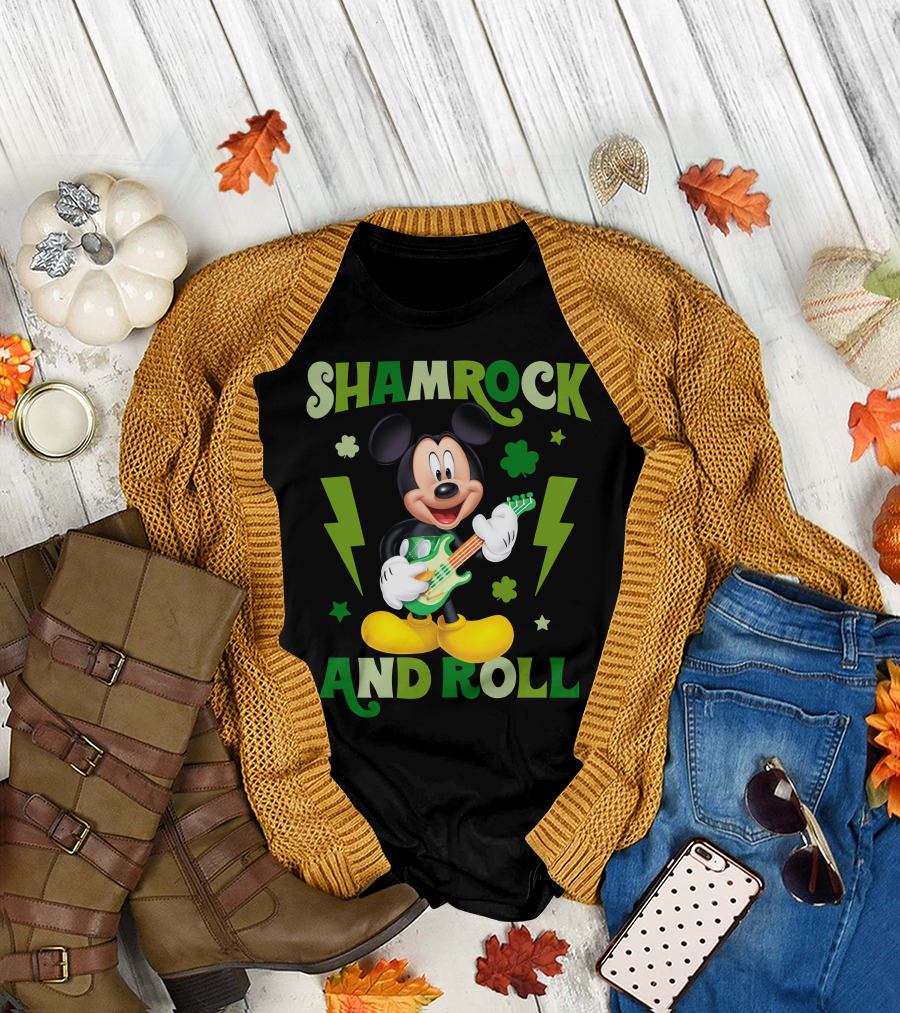 Shamrock And Roll Mickey T-Shirt