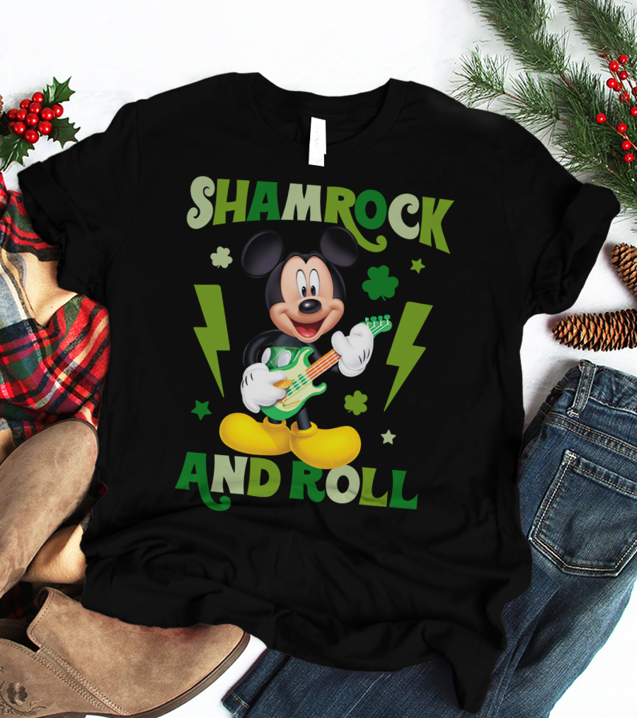 Shamrock And Roll Mickey T-Shirt