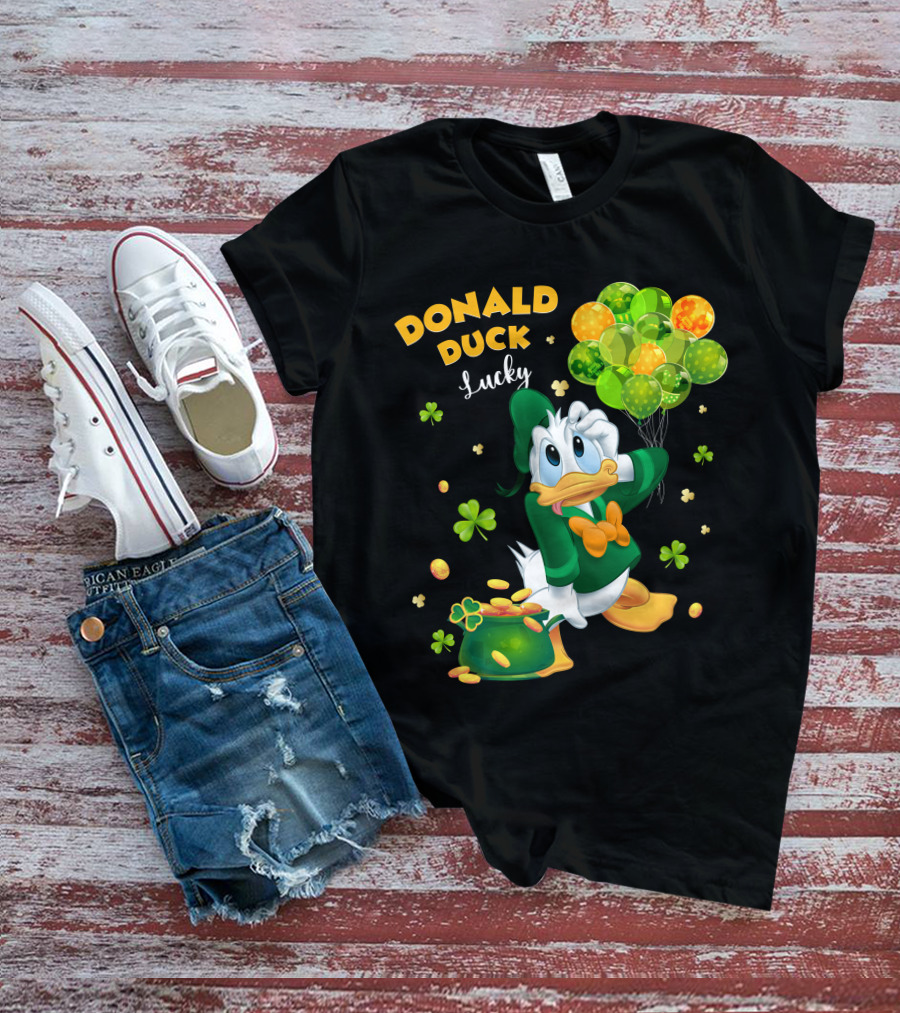 Donald Duck Lucky St. Patrick's Day Balloons T-Shirt