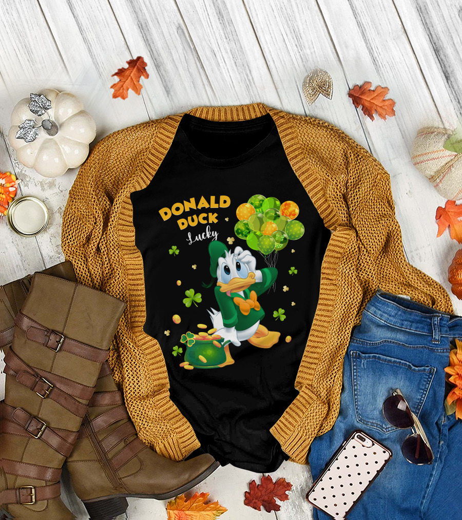 Donald Duck Lucky St. Patrick's Day Balloons T-Shirt