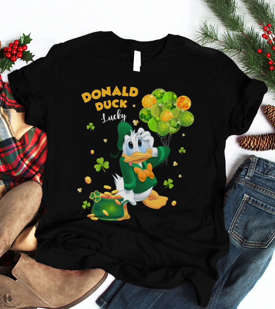 Donald Duck Lucky St. Patrick's Day Balloons T-Shirt