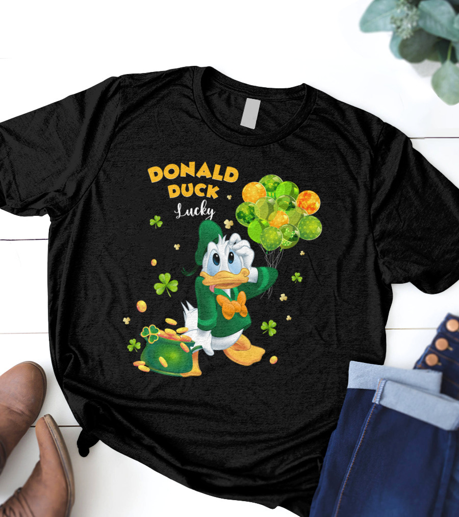Donald Duck Lucky St. Patrick's Day Balloons T-Shirt