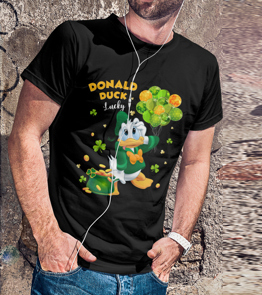 Donald Duck Lucky St. Patrick's Day Balloons T-Shirt