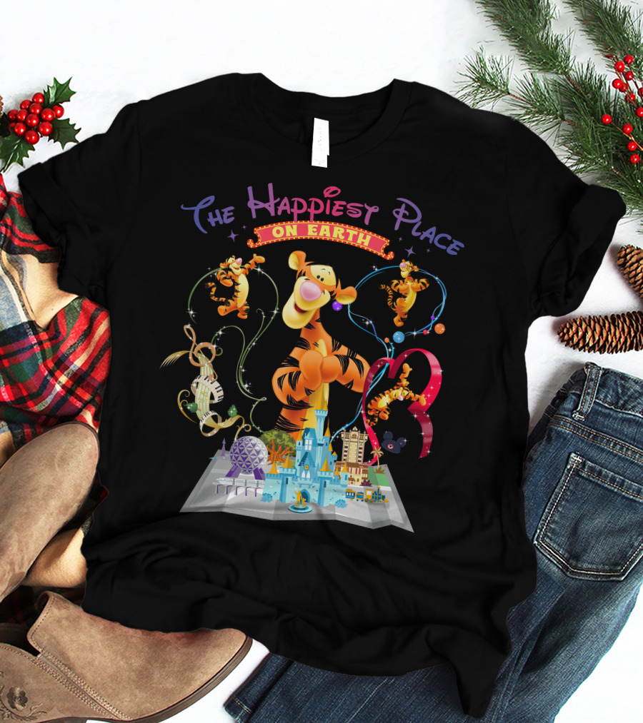 The Happiest Place On Earth Tigger Disney Theme Park Magic T-Shirt