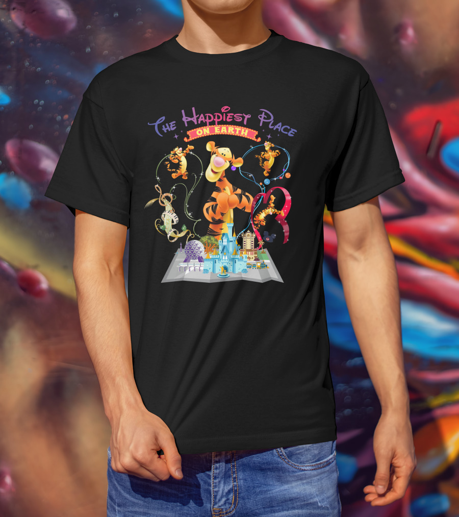 The Happiest Place On Earth Tigger Disney Theme Park Magic T-Shirt