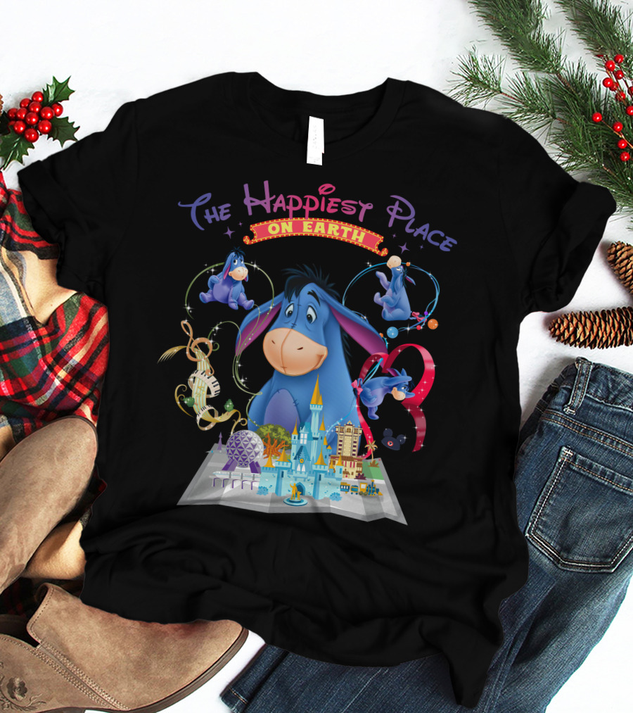 Eeyore The Happiest Place On Earth Disney Theme Park Wonderland T-Shirt