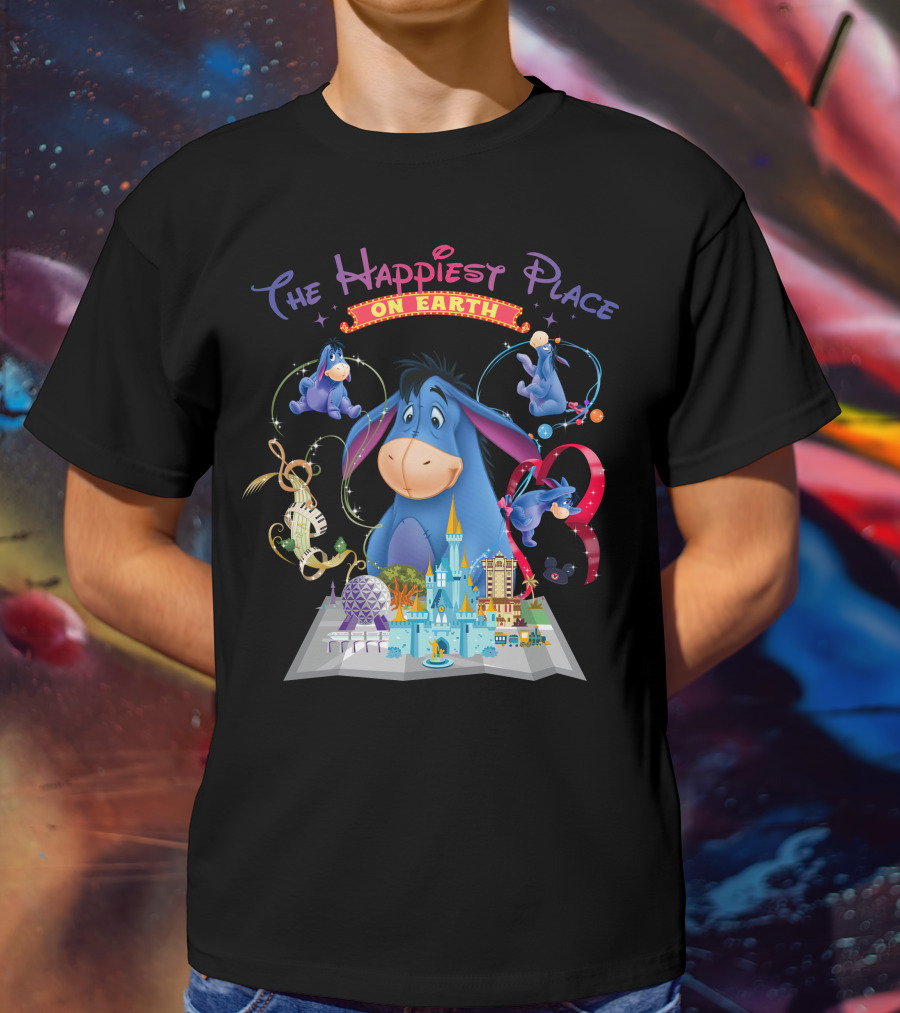 Eeyore The Happiest Place On Earth Disney Theme Park Wonderland T-Shirt