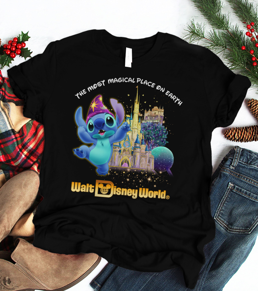 The Most Magical Place On Earth Walt Disney World Stitch T-Shirt