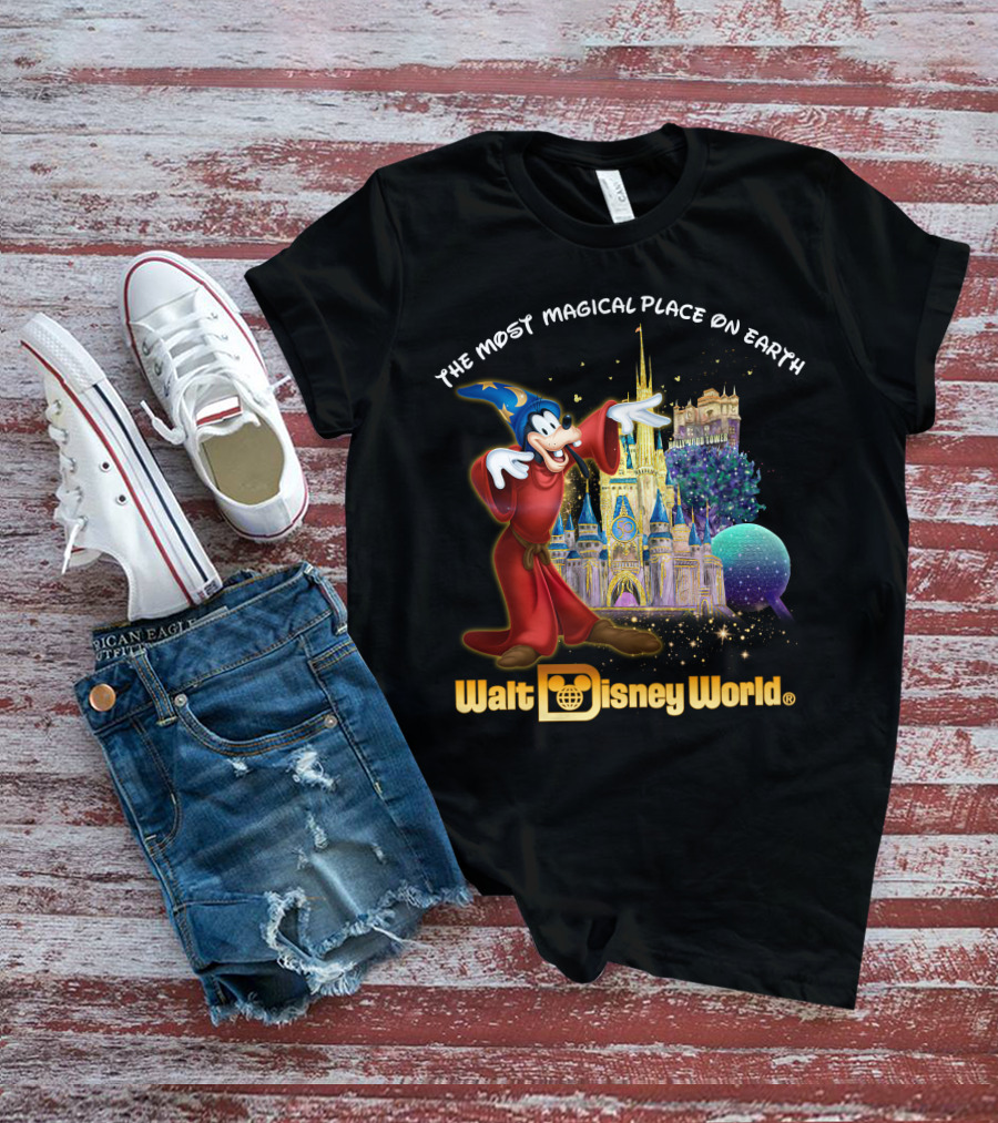 The Most Magical Place On Earth Walt Disney World Goofy Sorcerer's Apprentice T-Shirt