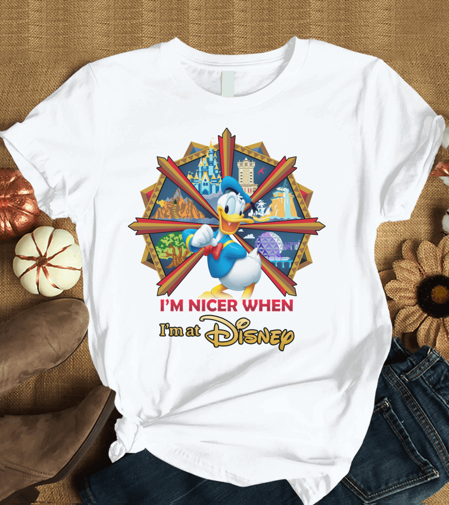 I'm Nicer When I'm At Disney Donald Duck T-Shirt