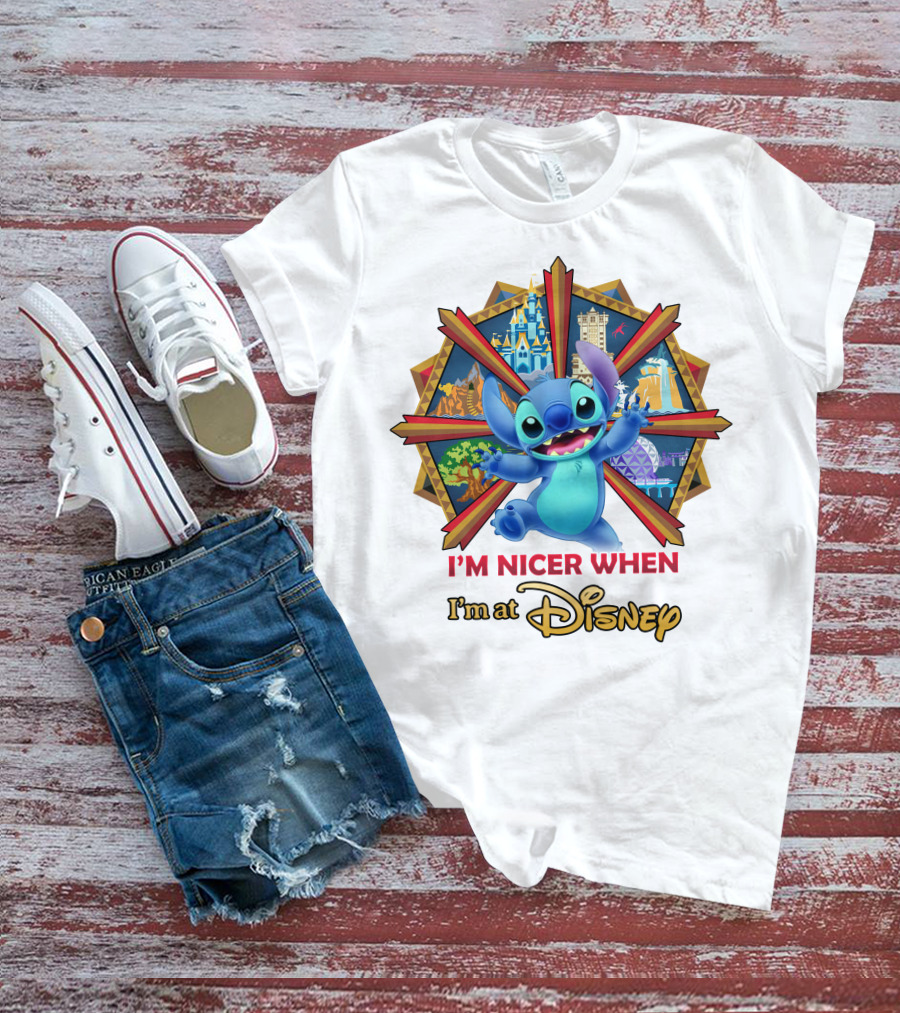 I'm Nicer When I'm At Disney Stitch T-Shirt