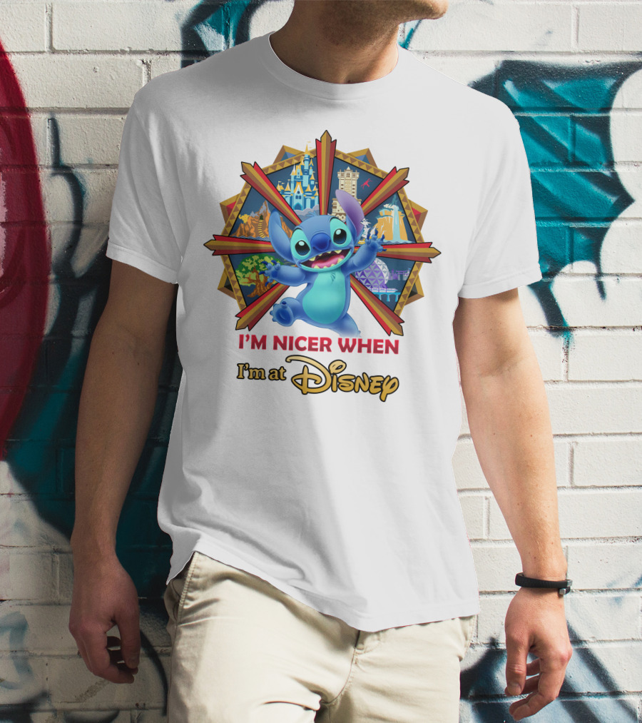 I'm Nicer When I'm At Disney Stitch T-Shirt