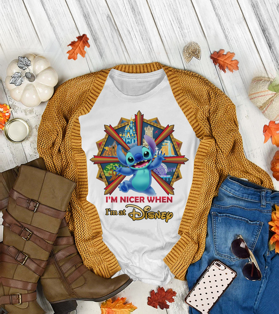 I'm Nicer When I'm At Disney Stitch T-Shirt