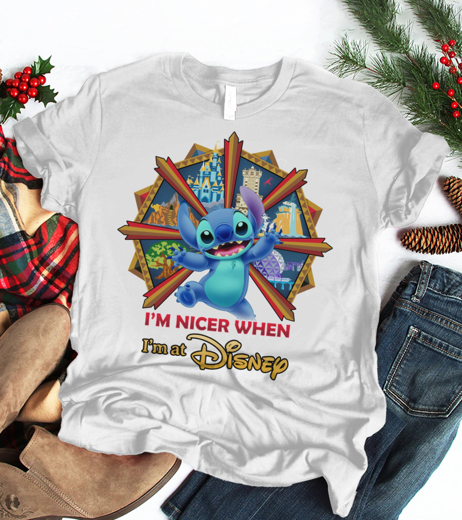 I'm Nicer When I'm At Disney Stitch T-Shirt
