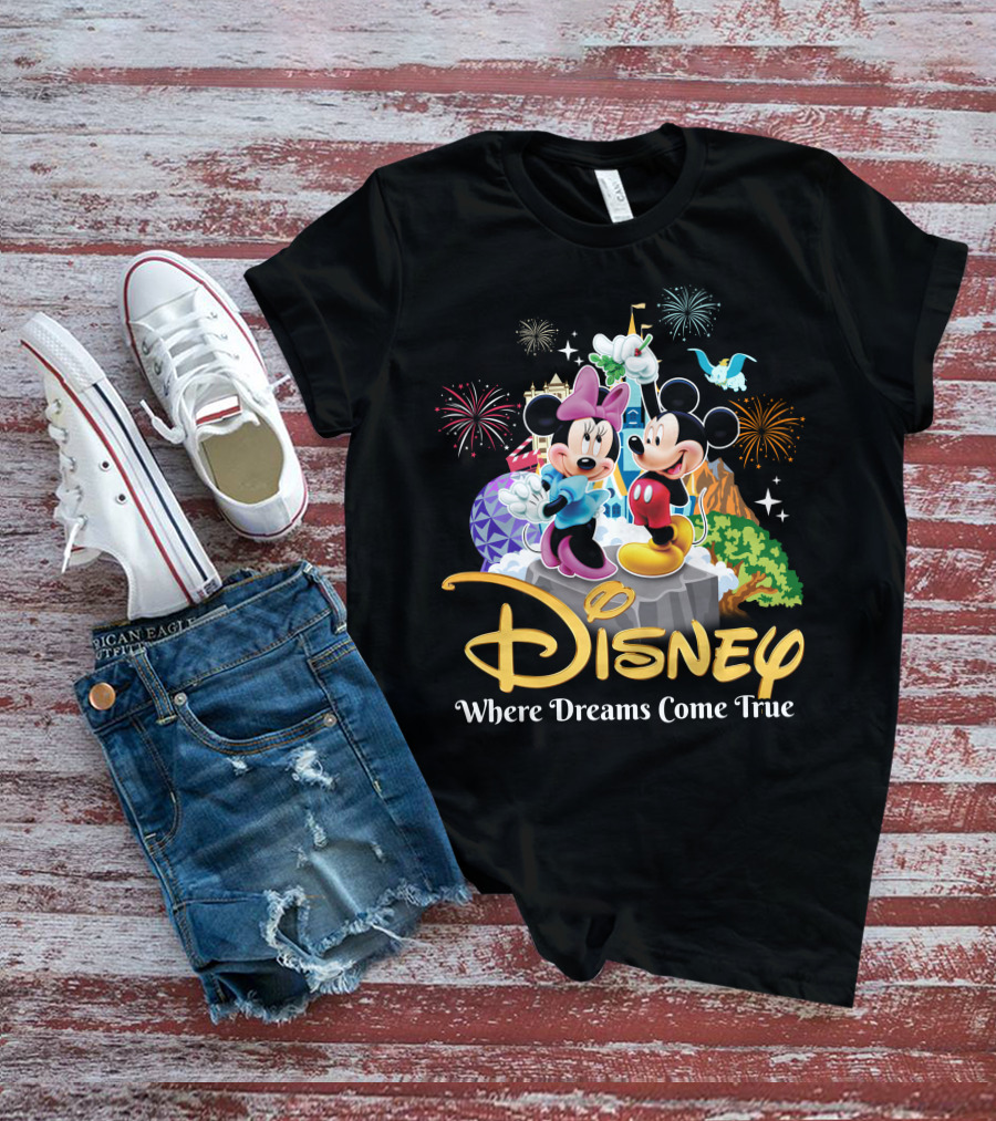 Disney Mickey And Minnie Where Dreams Come True T-Shirt