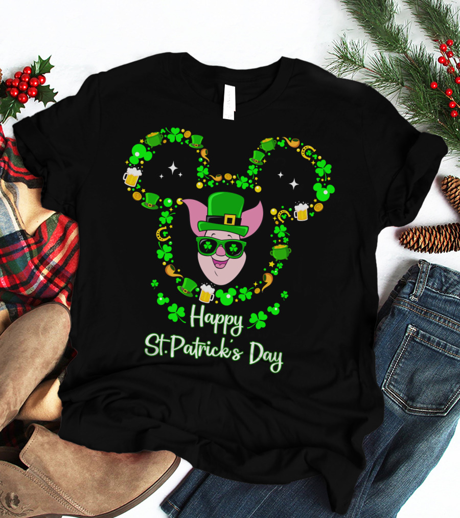 Piglet Happy St. Patrick's Day T-Shirt