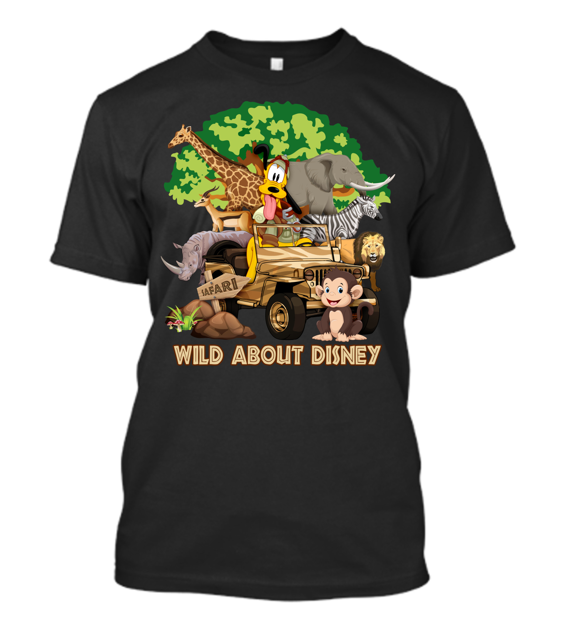 Wild About Disney Safari Adventure With Pluto And Animal Friends T-Shirt