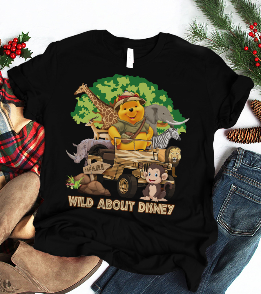 Wild About Disney Safari Pooh With Animals T-Shirt