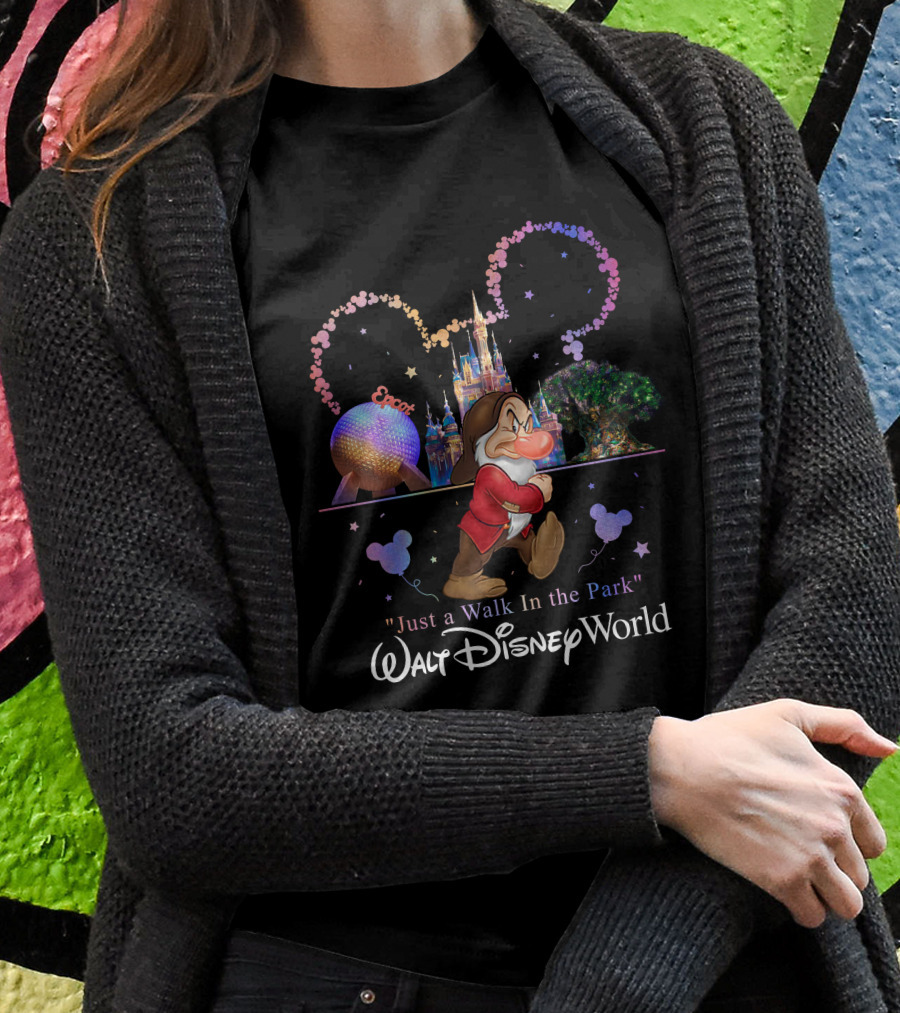 Grumpy Just A Walk In The Park Walt Disney World Epcot T-Shirt