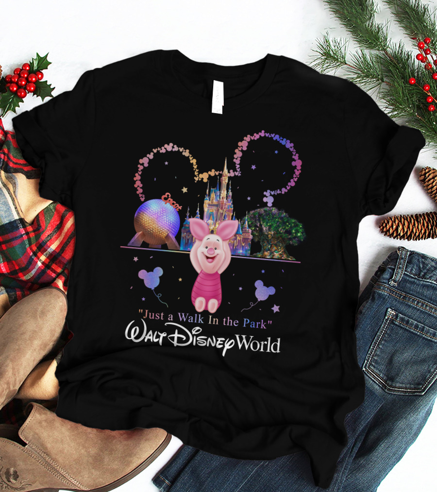 Piglet Walt Disney World Just A Walk In The Park Epcot T-Shirt