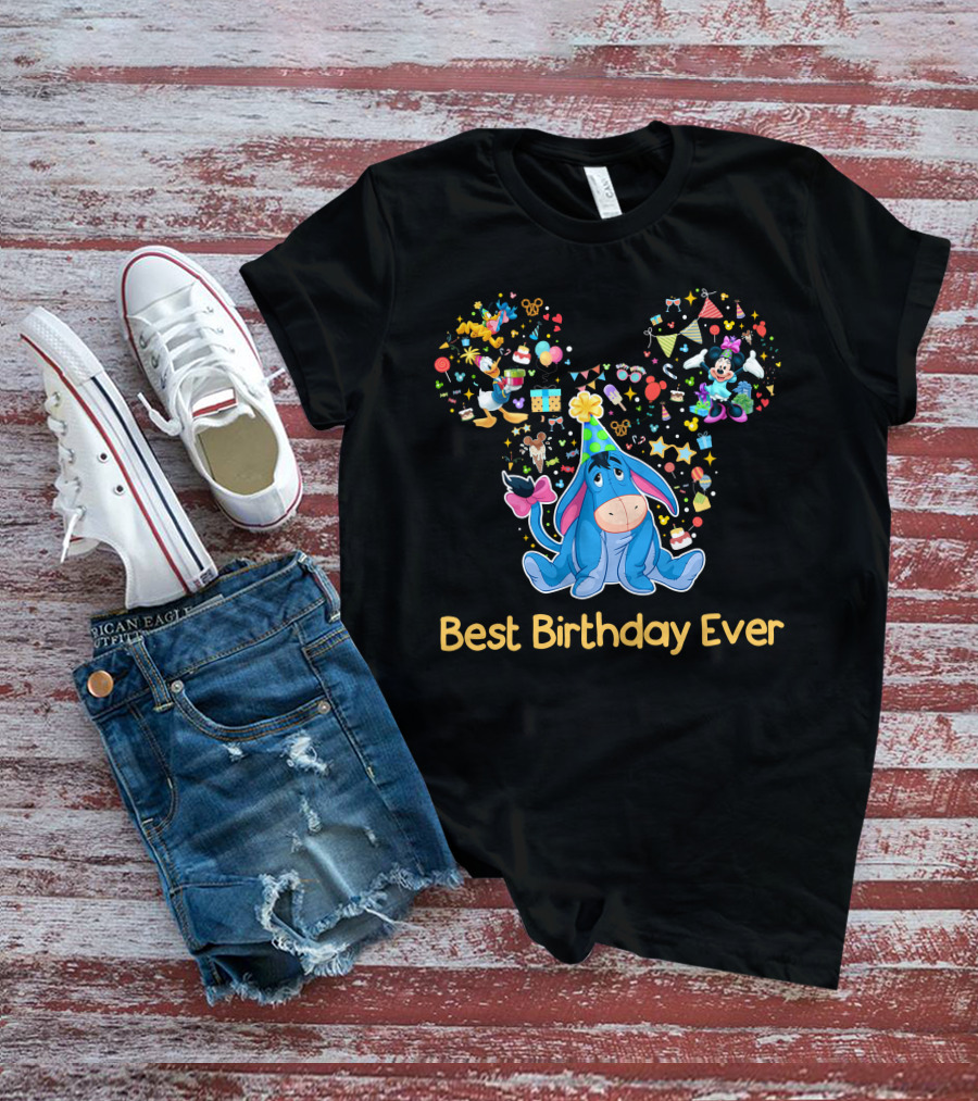 Eeyore Best Birthday Ever Disney Celebration T-Shirt