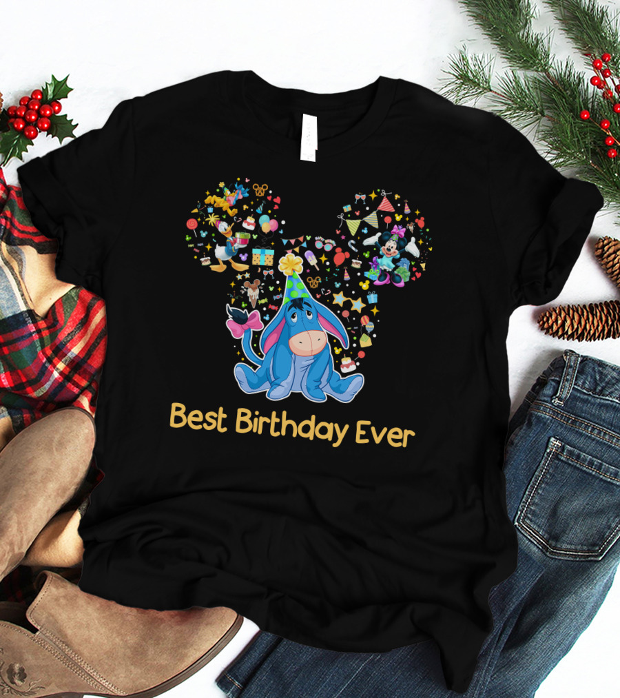 Eeyore Best Birthday Ever Disney Celebration T-Shirt