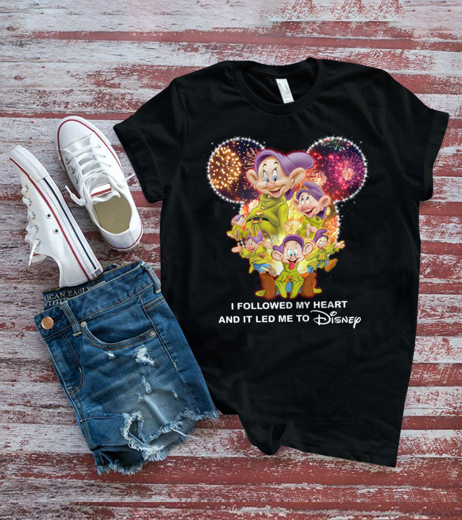 Dopey Fireworks I Followed My Heart And It Led Me To Disney T-Shirt