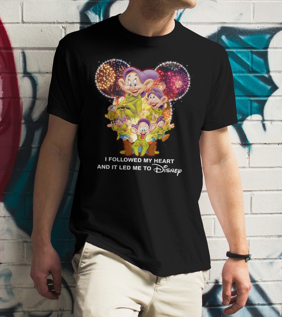 Dopey Fireworks I Followed My Heart And It Led Me To Disney T-Shirt