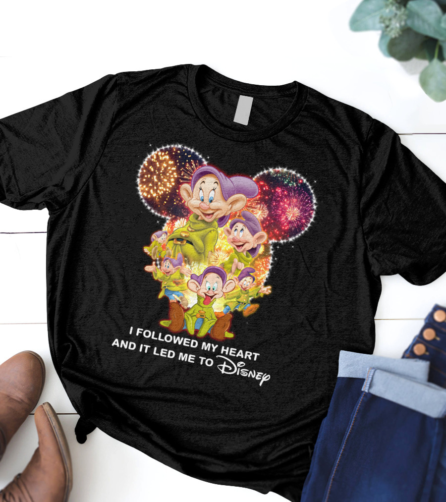 Dopey Fireworks I Followed My Heart And It Led Me To Disney T-Shirt
