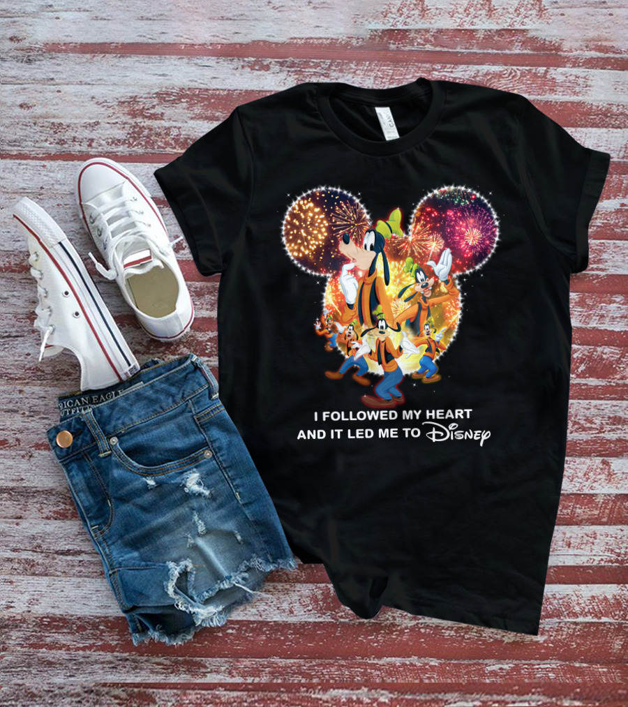I Followed My Heart And It Led Me To Disney Goofy Fireworks T-Shirt