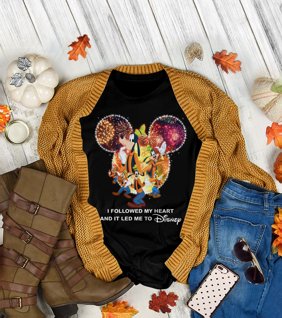I Followed My Heart And It Led Me To Disney Goofy Fireworks T-Shirt
