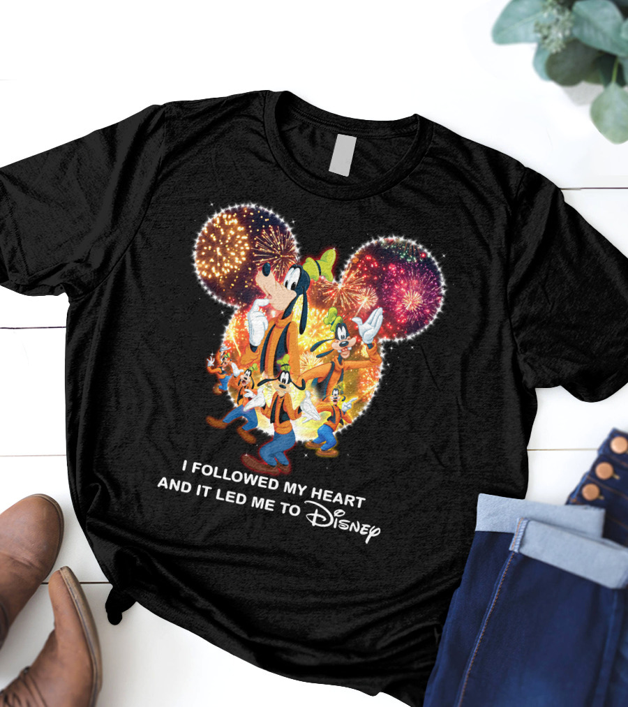 I Followed My Heart And It Led Me To Disney Goofy Fireworks T-Shirt