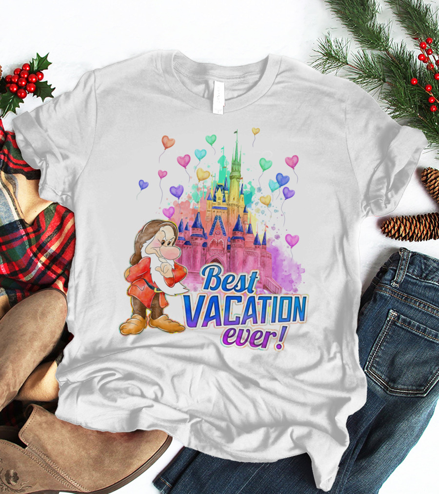 Best Vacation Ever Grumpy Castle Balloons T-Shirt