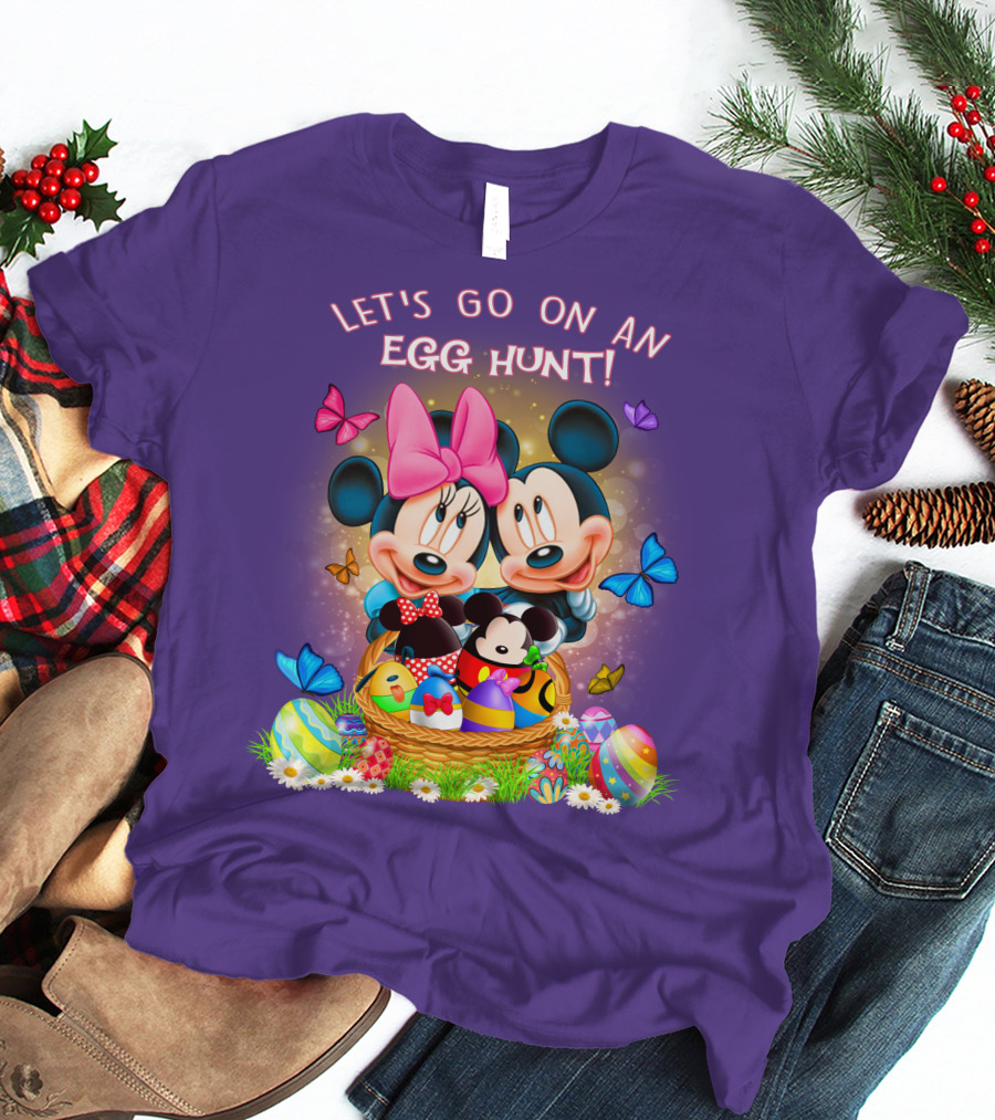 Let's Go On An Egg Hunt Mickey & Minnie T-Shirt