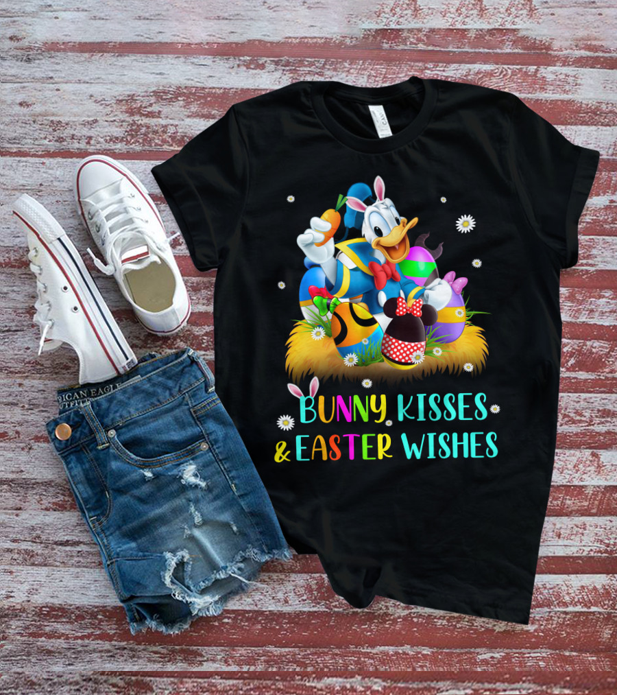 Bunny Kisses Easter Wishes Donald T-Shirt