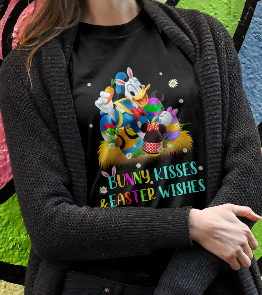 Bunny Kisses Easter Wishes Donald T-Shirt