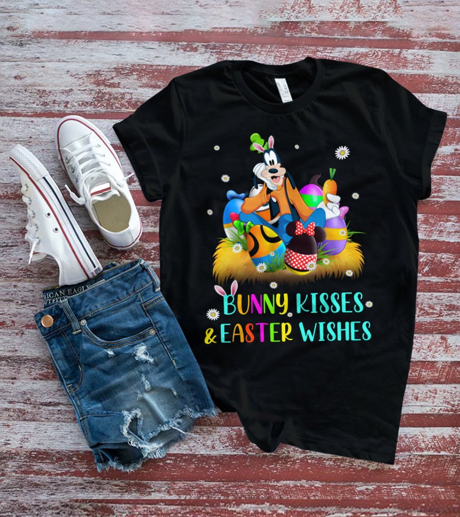 Goofy Bunny Kisses & Easter Wishes T-Shirt