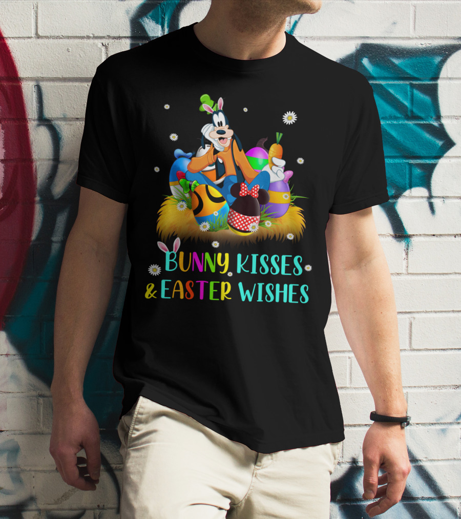 Goofy Bunny Kisses & Easter Wishes T-Shirt