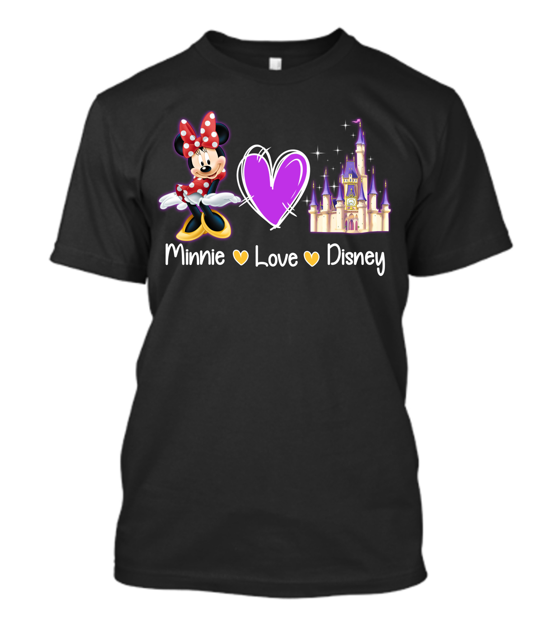 Minnie Love Disney Castle Heart T-Shirt