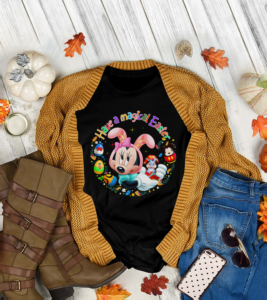 Have A Magical Easter Minnie Mouse With Easter Eggs And Bunny Ears T-Shirt