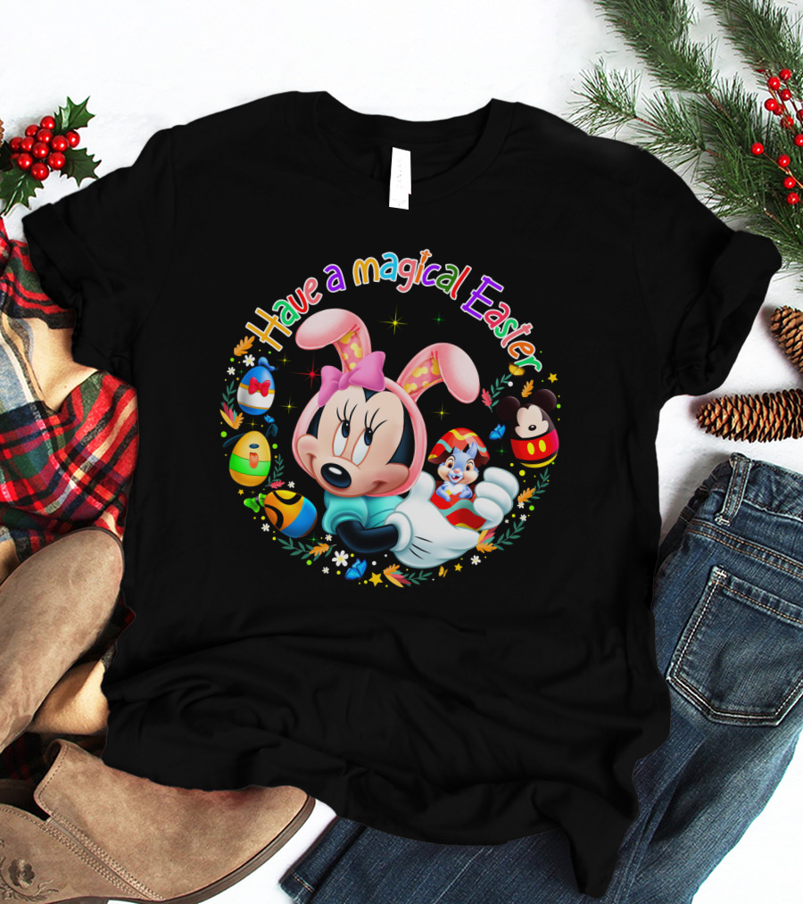 Have A Magical Easter Minnie Mouse With Easter Eggs And Bunny Ears T-Shirt