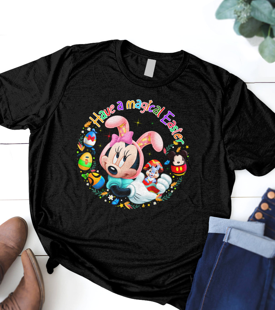 Have A Magical Easter Minnie Mouse With Easter Eggs And Bunny Ears T-Shirt