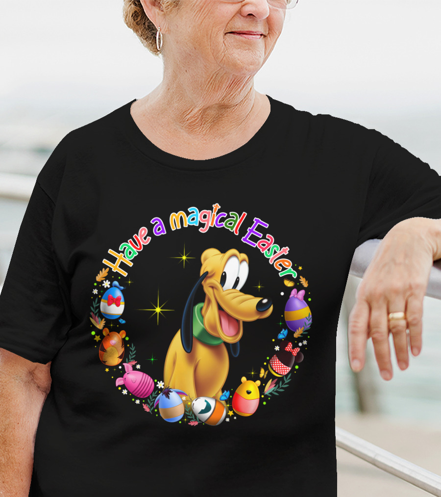 Have A Magical Easter Pluto Disney Holiday Celebration T-Shirt