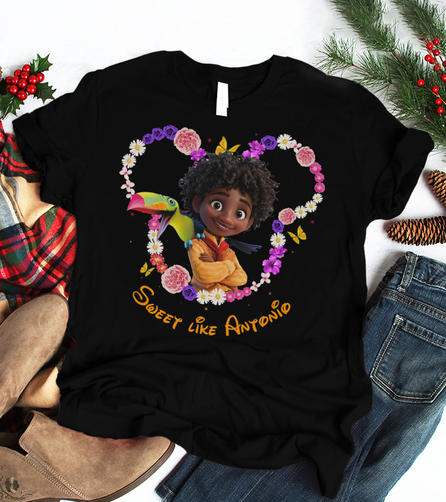Sweet Like Antonio Butterfly Toucan Flower T-Shirt