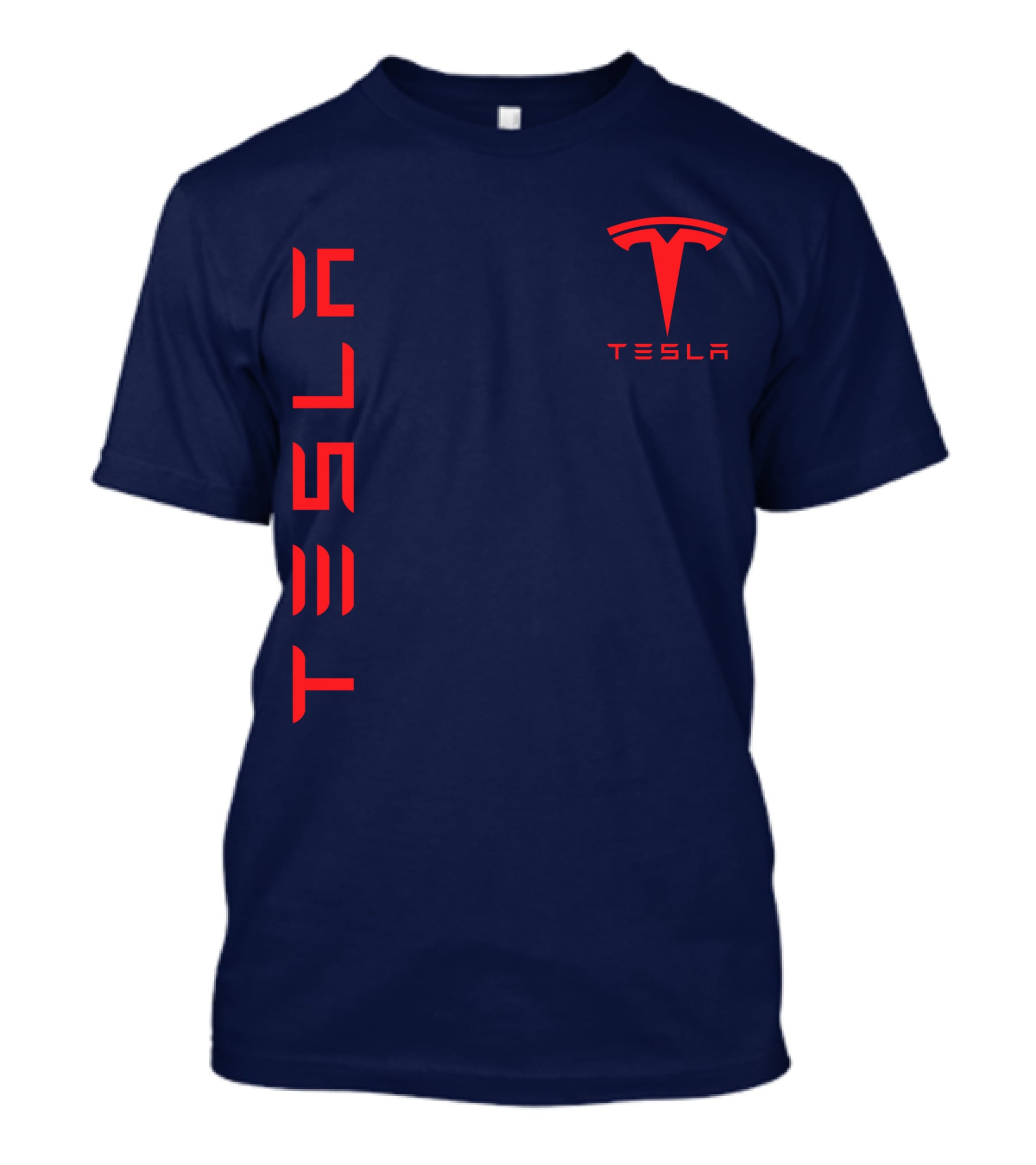 Tesla Logo And Stylized Lettering T-Shirt