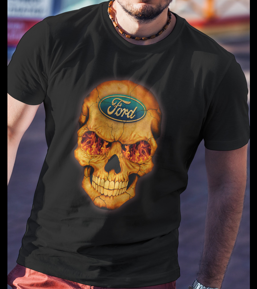 Ford Skull Flaming Eyes T-Shirt
