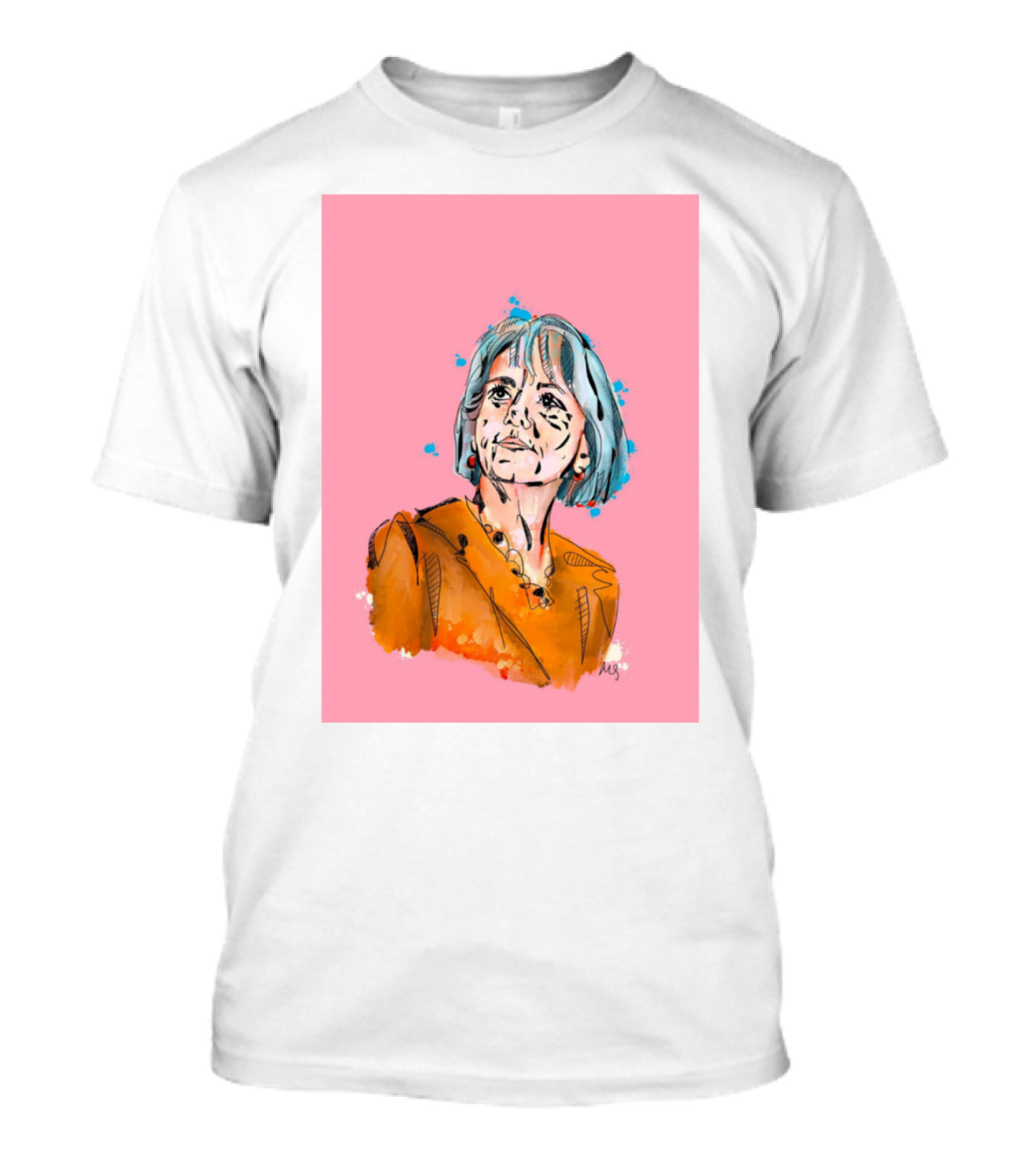 Bonnie Henry Vibrant Portrait On Pink Background T-Shirt