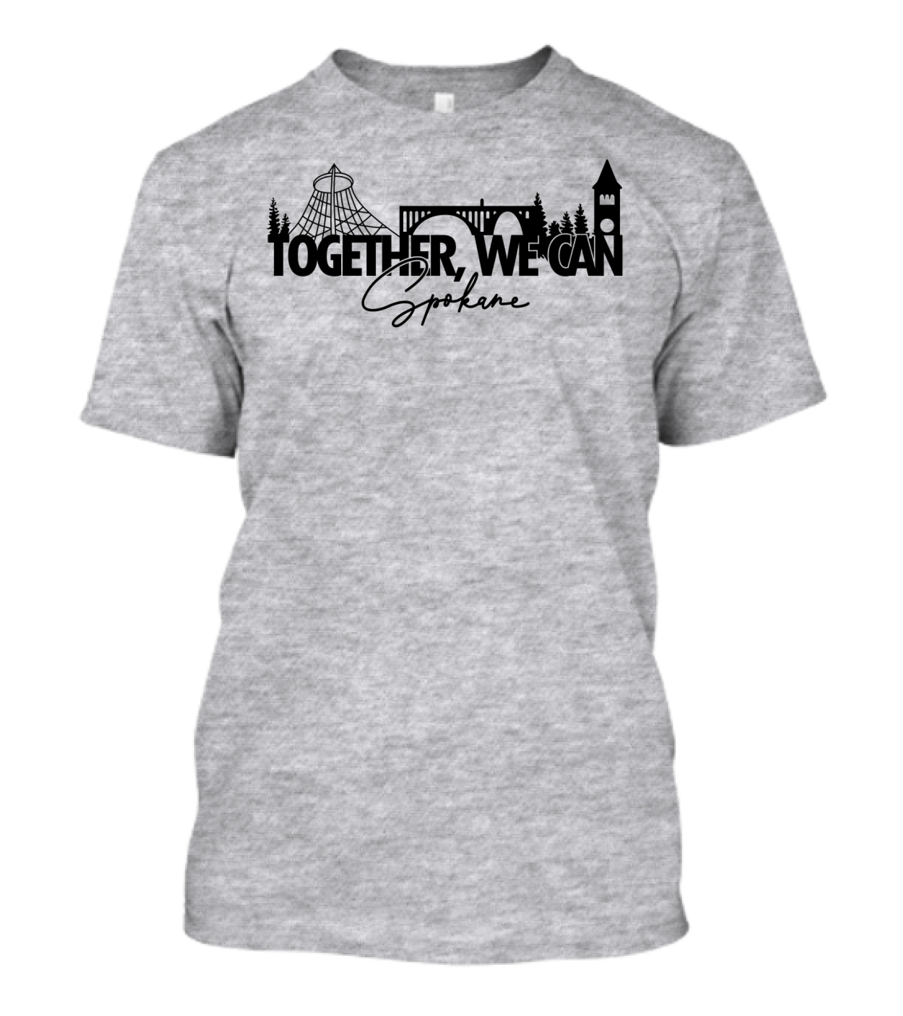 Together We Can Spokane Landmarks Collaboration T-Shirt