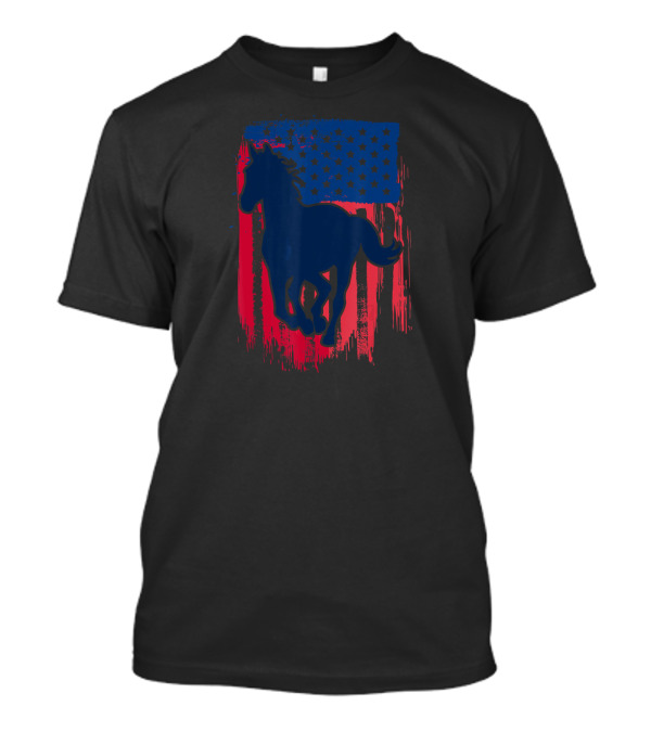 USA Horse American Flag 4th Of July T-Shirt